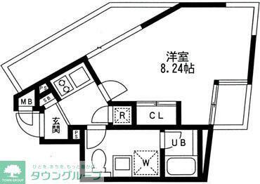 I-LAND渋谷東(1K/2階)の間取り写真