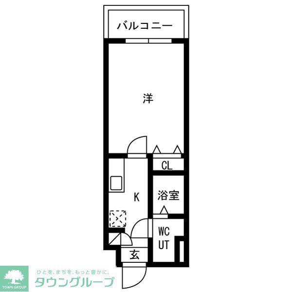 アルファコート青砥2(1K/2階)の間取り写真