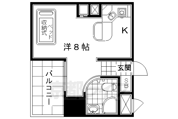 ラ・パルフェ・ド・レジェール(1K/4階)の間取り写真