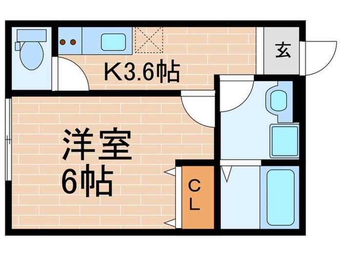 リープラス大久保(1K/2階)の間取り写真