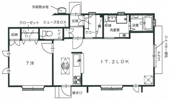 ベル・ビュー松井II(1LDK/1階)の間取り写真