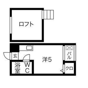 フォンタルノース(ワンルーム/3階)の間取り写真