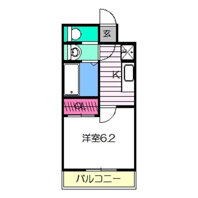 ARATA松原天美東(1K/1階)の間取り写真