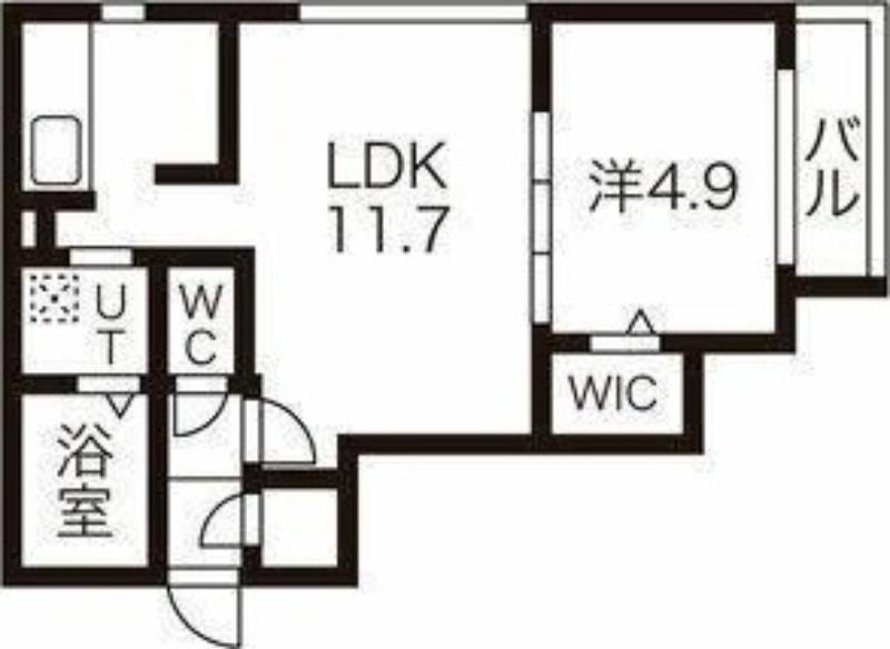 プレオン ウエストロカ(1LDK/3階)の間取り写真