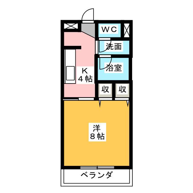 サープラスワン サニービレッジ(1K/1階)の間取り写真