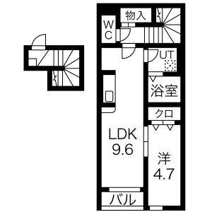 BEL SUONO(1LDK/2階)の間取り写真