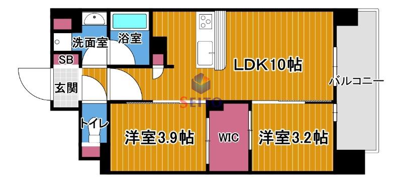 ソルレヴェンテ新梅田(2LDK/5階)の間取り写真