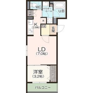 ヒル フィロトリー(1LDK/2階)の間取り写真