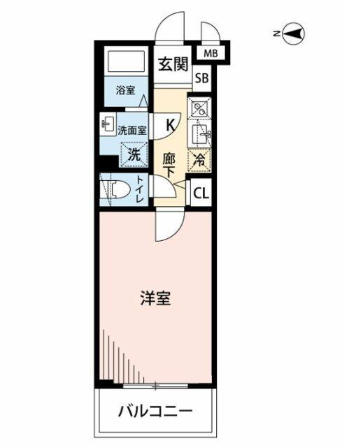 LUNIQ羽田大鳥居(1K/4階)の間取り写真