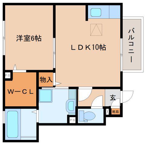 FERIO-BAM(1LDK/1階)の間取り写真
