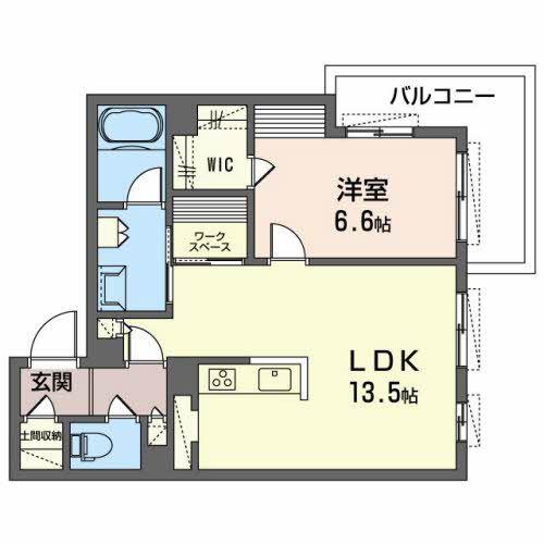 シャーメゾンアリスティオ(1LDK/3階)の間取り写真