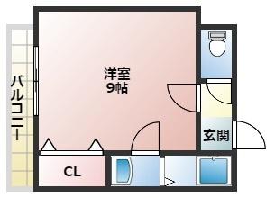 サンシャイン731(ワンルーム/2階)の間取り写真