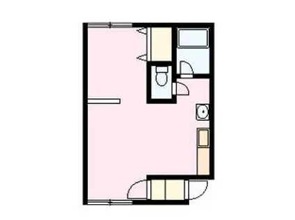 メゾンルウエスト(1DK/2階)の間取り写真