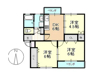 かとうマンション(3DK/3階)の間取り写真