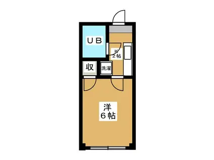 メゾンドール(1K/2階)の間取り写真