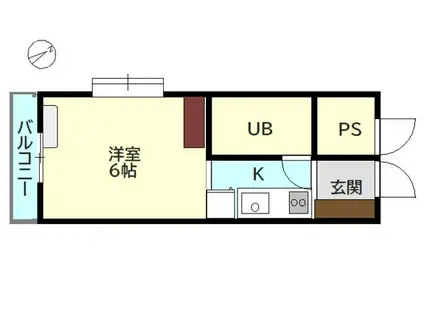トップ行徳第5(1K/3階)の間取り写真