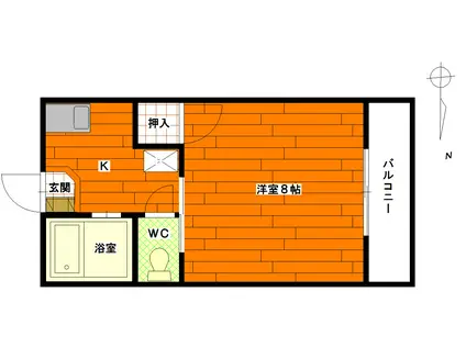 第4みさきマンション(1DK/1階)の間取り写真