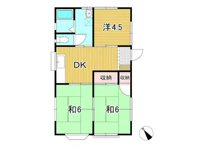 コーポM A(3DK/1階)の間取り写真