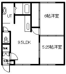 セレナハイツ(2LDK/2階)の間取り写真