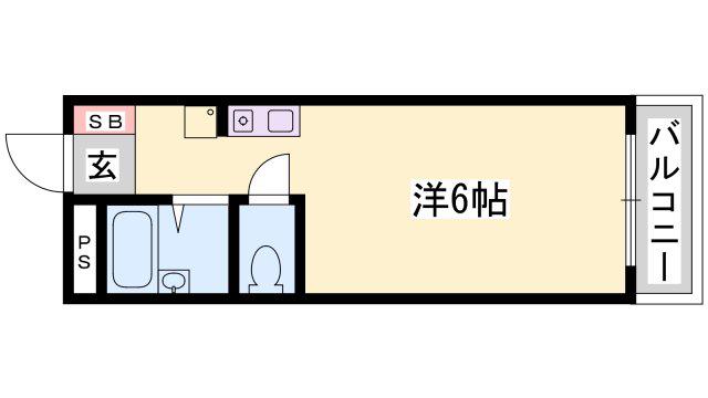 パステルSK(1K/1階)の間取り写真