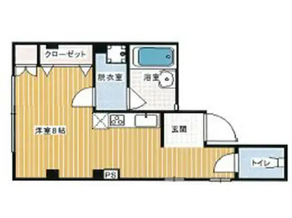 横川ビル(ワンルーム/4階)の間取り写真