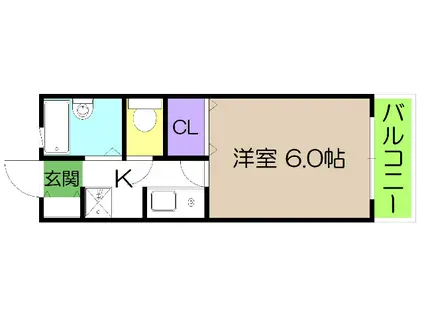 ビルド・キタガワ(1K/2階)の間取り写真