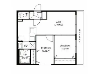 ラヴィベール(2LDK/4階)の間取り写真