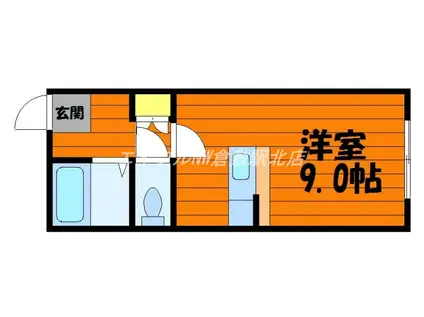 メゾネット日ノ出(ワンルーム/1階)の間取り写真