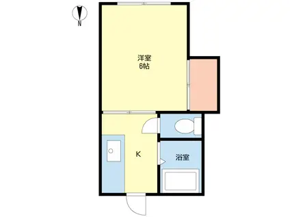 コーポつくば(1K/2階)の間取り写真