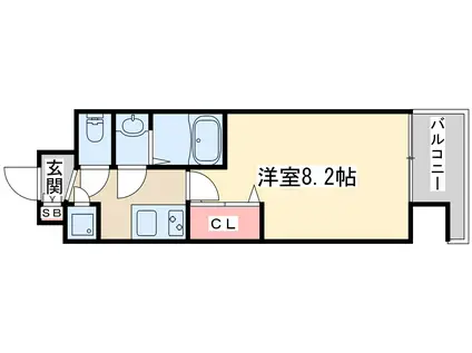セレニテ江坂ミラク(1K/5階)の間取り写真