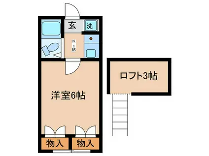 メゾン中和泉(1K/2階)の間取り写真