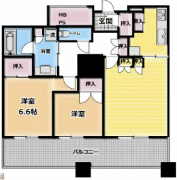 ザ・パークハウス西新宿タワー60 13階階 間取り