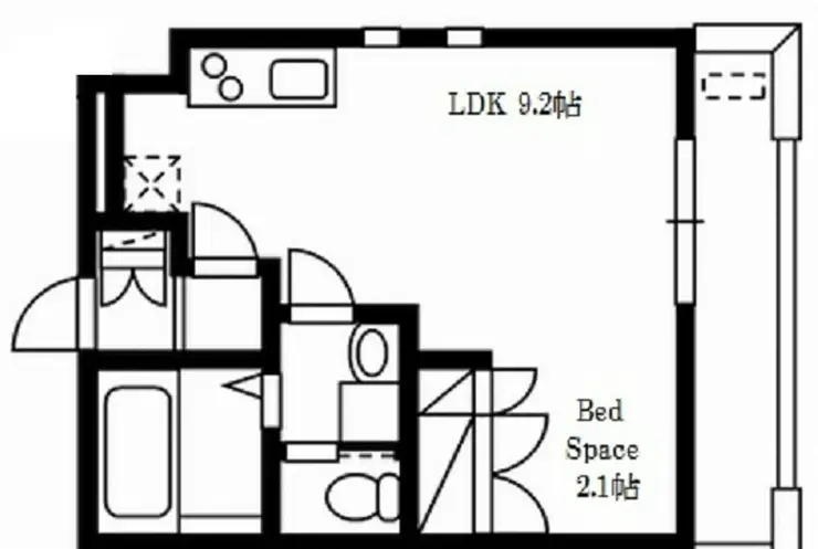 アムールA 2階階 間取り