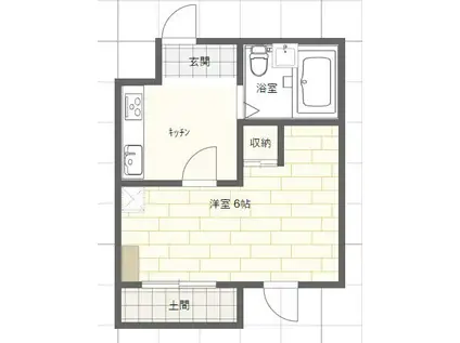グリーンハイツ手柄(1K/2階)の間取り写真