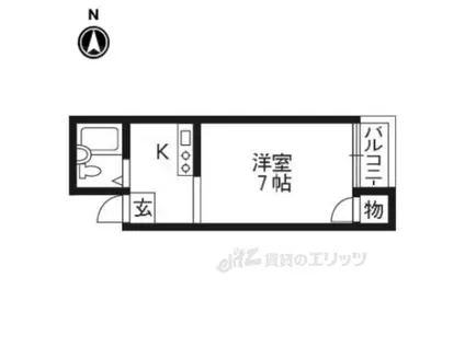 サンフローラ(1K/5階)の間取り写真