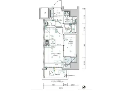 SYFORM WASEDA(1DK/2階)の間取り写真