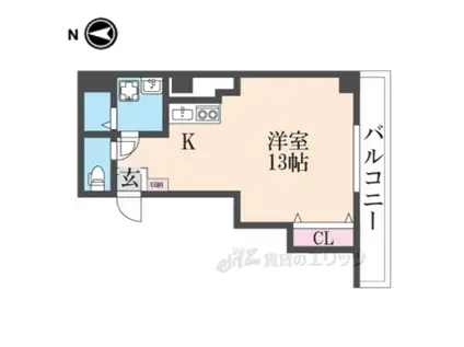 NAKANISHI FIRST BLD(ワンルーム/2階)の間取り写真