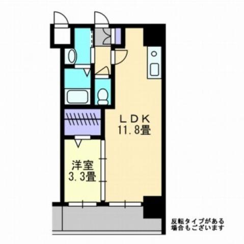 AXIS西桜町(1LDK/6階)の間取り写真
