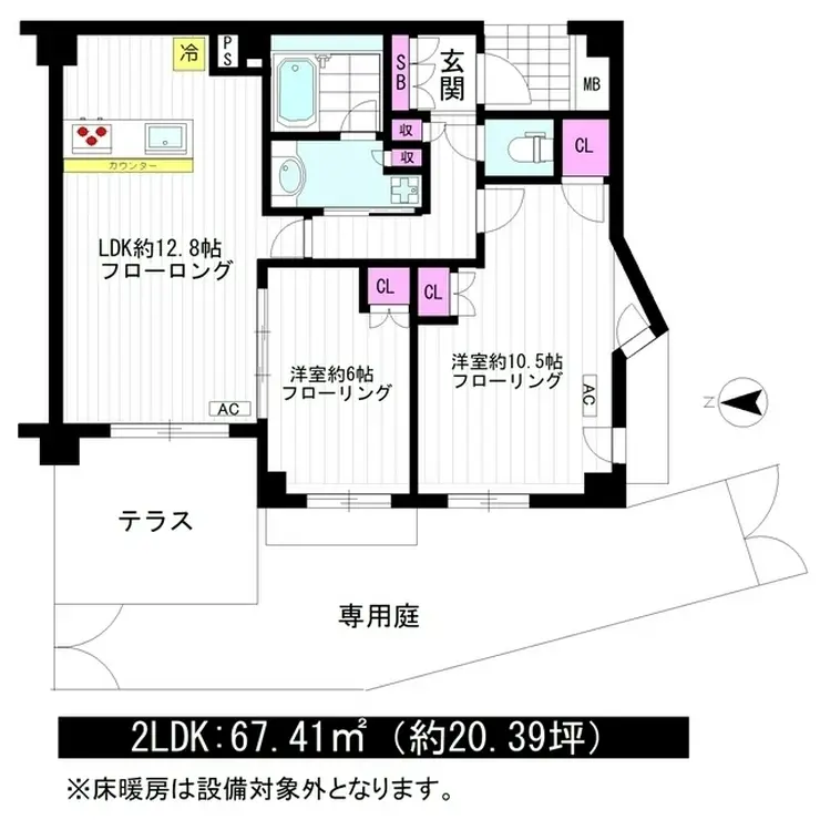 D’クラディア中野桃園 1階階 間取り