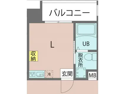 マークシティー金城(ワンルーム/2階)の間取り写真