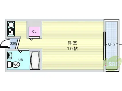 メゾンジョイ(ワンルーム/2階)の間取り写真