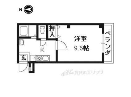 ナベル錦(1K/2階)の間取り写真