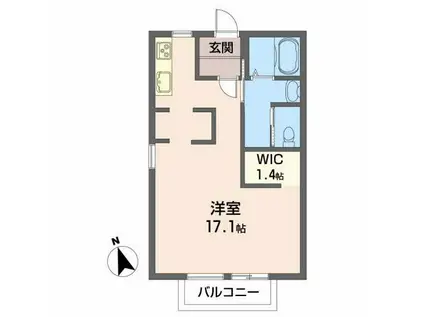 ビゴール A(ワンルーム/2階)の間取り写真