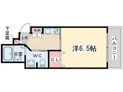 アスティナ天神橋(1K/4階)の間取り写真