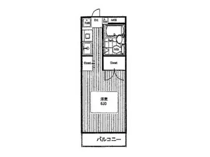 エバーグレース矢野口(1K/2階)の間取り写真