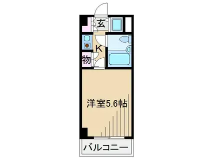 ライオンズマンション大倉山第11(1K/4階)の間取り写真