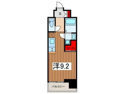 ルミエール浦和仲町(ワンルーム/11階)の間取り写真