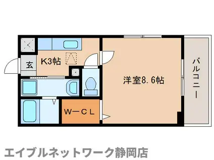 メゾンプラターヌ(1K/1階)の間取り写真