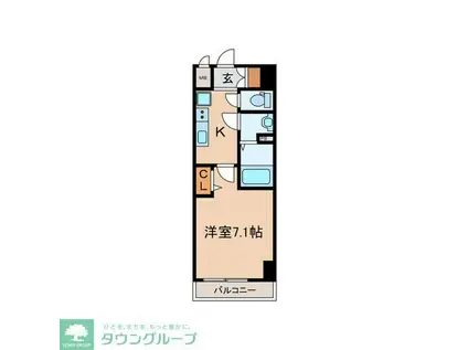 PS IMAIKE(1K/8階)の間取り写真