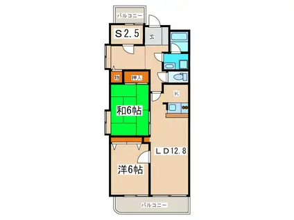 RMⅡ高崎(2SLDK/3階)の間取り写真